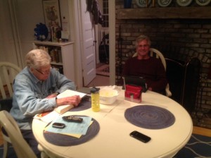 Bill Chapin reads Homer to The Idiot in Gloucester, MA. (Photo: Liz Chapin)