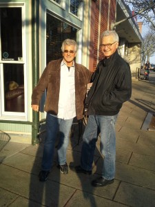 Taking an urban walk with my friend Eric Almquist from Stanford '70. (Photo: Liz Chapin)