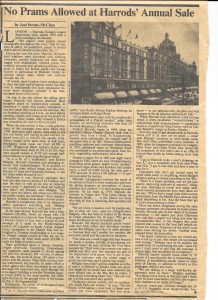 A London-datelined story written by The Idiot in "The International Herald Tribune" in January 1980.