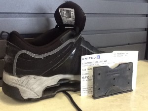 This shoe slot is where The Idiot conceals credit cards and cash while MedTrekking. A TSA agent couldn't figure out how to open it.