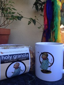 The Idiot buys Holy Granola from Benedictine monks at the New Camaldoli Hermitage to properly start each day in LA. 
