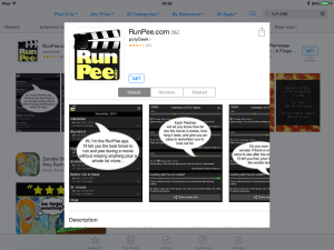 Run Pee suggests to movie viewers when it's the best time to sprint to the toilet during a particular film.