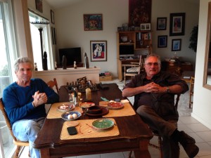 Reminiscing about our boyhood and discussing  where we are today. (Photo: Liz Chapin)
