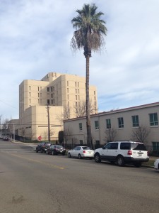 Placer Street: Redding's tallest building is the Shasta County Jail. It's one of the few in town with full occupancy.