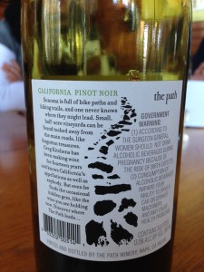 The Idiot doesn't drink but he appreciates a wine bottle that enables him to "discover where The Path leads..."