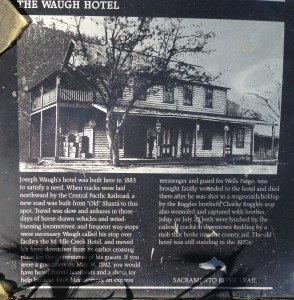 Historical sign: The old Waugh Hotel might have still been standing in the 1920s but it's gone today.