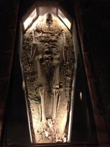 The word from bones in a crypt at Casa Santa Domingo and...