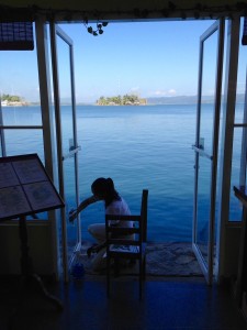 Many lakeside businesses in Flores have been inundated by high water.