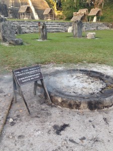 A contemporary altar used for offerings by Mayans touring Tikal.