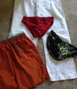 Light is bright: Shorts, underwear, swimsuit and pants.