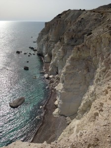 Cliffs are a frequent part of the daily path.