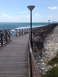 It's hard to beat this wooden walkway in Limassol.