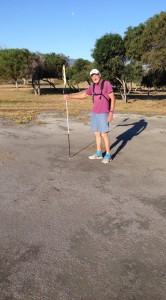 The Idiot, never a good golfer on the greens, isn't doing too well on sand either.