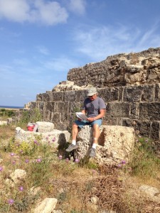 The Idiot spent time with a military map at a Byzantine chapel to avoid missing any intersting sites on the Karpaz Peninsula. (Photo: Liz Chapin)