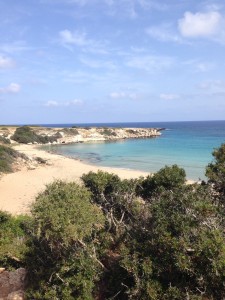 An isolated beach beckons MedTrekkers in the Karpaz.