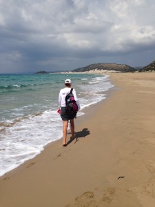 A walk -- and swim -- on the calm side of the Karpaz Peninsula.