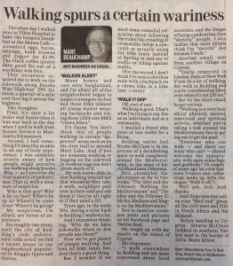 Columnist Marc Beauchamp quotes The Idiot about walking around Redding while he's MedTrekking around Cyprus. 