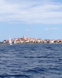 View from the Med: Sailing into Korčula, Croatia.