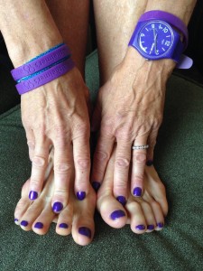 Purple is the official color of the Alzheimer movement.