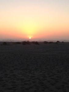 Sunset on the Pacific Ocean in Trinidad, CA.