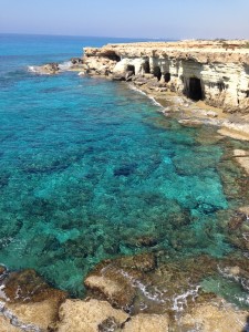 ...explored the sea caves in the Cape Greco National Forest Park north of Aiya Napa. 