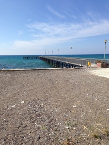 5. The Idiot and Liz Chapin had this pier -- and it's diving platform -- to themselves in western Cyprus.
