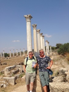 The Idiot and MedTrekker Michael Knipe visit Salamis, an ancient Greek city state with ruins dating to the Late Bronze Age III. (Photo: Liz Chapin)