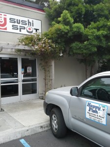 Is Happy Fish making a delivery to the Sushi Spot? (Photo: Liz Chapin)