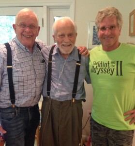 The Idiot and the octogenarian let 103-year-old Elliott Thompson  (center) set the pace for their hike.  (Photo: Karen Chambers)