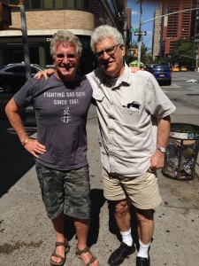 Author Harry Stein walked The Idiot to his manicure appointment after their lunch on the Upper East Side in New York City. 