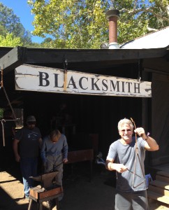 The Idiot watched blacksmiths forge metal to produce tools and cooking utensils before asking if they could create a replica of a sword used by Alexander the Great in 336 BC. (Photo: Luke Stratte-McClure) 