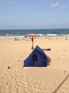 A pristine and quiet beach for an Idiot-ic tent.