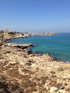 A stretch of clean coast in Lebanon between Tripoli and Enfeh.