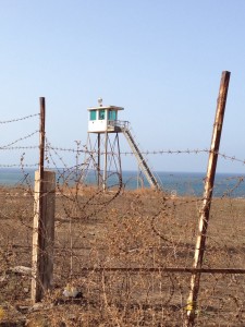 Is this lookout near Beirut meant to make MedTrekkers feel secure?