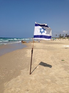 What impressed The idiot the most during his MedTrek down the coast of Israel to Tel Aviv? Was it... ...Israel's omnipresent national flag?