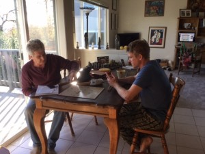 Thanksgiving is not Thanksgiving without a series of father-son Scrabble games. (Photo: Liz Chapin)
