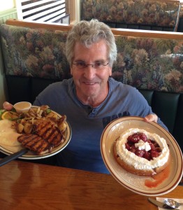The Idiot is forced to eat a variety of dishes, including a Strawberry Belgian Waffle, and pose for photographs at the instruction of Redding Record Searchlight food critic Marc Beauchamp. (Photo: Marc Beauchamp)