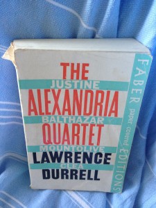 He's reading Lawrence Durrell's four novels set in Alexandria, Egypt, during the 1940s 