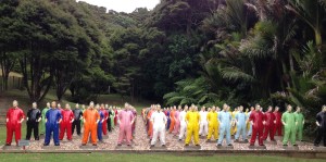 The art walk in the Connells Bay Sculpture Park on Waiheke  included the New Zealand version of the Terracotta Warriors, aka "Vanish" by Gregkor Kregar.