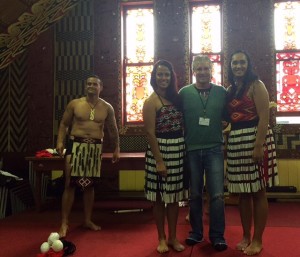 The Idiot, who was nominated to be the representative chief of a group of visiting Americans, addressed  a Māori tribe during an hour-long initiation ritual that included a rendition of "Take Me Out To The Ball Game." (Photo: Sonia Stratte-McClure)