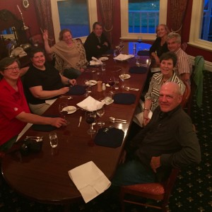 The Idiot and his daughter have dinner with fellow travelers at Grasmere Lodge on New Zealand's South Island.