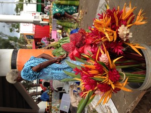 The Idiot bought these flowers at the daily market in Port Vila, Vanuatu, for less than $3.00.