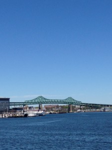 The Idiot and partner Liz Chapin crossed the Tobin Bridge after exploring Boston Harbor.