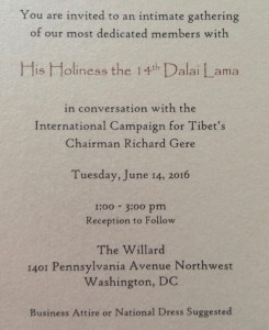 The Idiot hasn't had an "intimate" meeting with His Holiness the 14th Dalai Lama since September 2000. At that time, at the Lerab Ling Tibetan Buddhist center in France, there was no suggested attire. Will he wear Tibetan "National Dress" in Washington, DC?