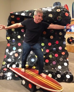 The Idiot surfs to the wavy tunes of The Beach Boys and Jan and Dean at "Rock U: The Institute of Rock ‘N’ Roll" exhibit at the Turtle Bay Exploration Park in Redding, California. (Photo: Jana Wright)