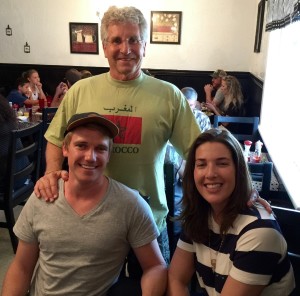 Dining with his son and daughter-in-law at the new Trendy's restaurant in Redding, CA. (Photo: Marc Beauchamp)