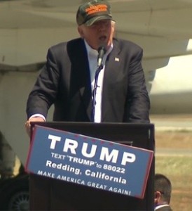 What was Donald Trump's most memorable comment in Redding, CA, where only 1.2 percent of the 90,000 population is African-American? "Look at my African-American over here!" as he pointed to a man in the crowd at the Redding (RDD) Airport. 