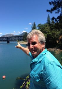 The Idiot, who had spinal surgery in May, is hoping that doctors at the Stanford Medical Center will approve an anniversary jump off the bridge into Shasta Lake when he meets with them on June 21. (Photo: Terri Stratte)
