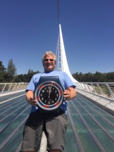 The Idiot on the Sundial Bridge just after noon on the 2016 summer solstice. (Photo: Kevin Devine)