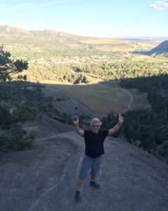 The Idiot tackles the scenic 6.3-mile  Overend Mountain Trail  above Durango, Colorado, as he continues his rebound from back surgery and prepares to return to the MedTrek in Egypt in November. (Photo: Aaron Patterson)